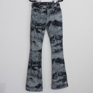 Ellus Second Floor Grey Black Straight Pants 25